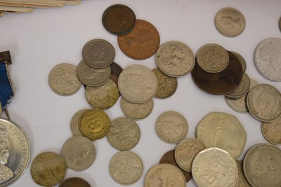 Lot 390 - Early 20th century and later postcards to include Titanic, a small quantity of coinage