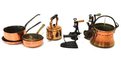 Lot 623 - Quantity of copper to include pans, kettle, etc