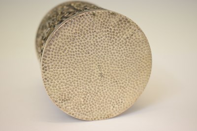 Lot 325 - 19th century Indian silver lidded pot, together with an Indonesian betel box