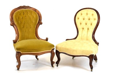 Lot 666 - Two Victorian nursing chairs