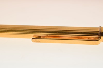 Lot 50 - Vintage Cartier 'Must II' 18kt gold plated ballpoint pen in original Cartier box with paperwork