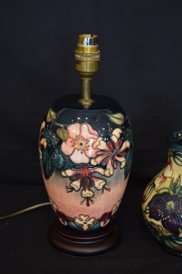 Lot 471 - Moorcroft - Table lamp, etc