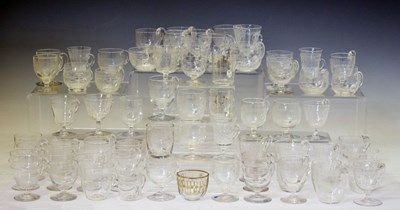 Lot 372 - Collection of approximately fifty-five clear glass custard cups