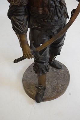 Lot 525 - Large cast brass figure of a 16th or 17th Century gentleman