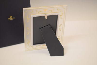 Lot 255 - Mikimoto International plastic and pearl mounted photograph frame