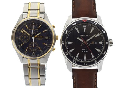 Lot 146 - Seiko - Chronograph 50M stainless steel bracelet watch, ref.V657-0A70