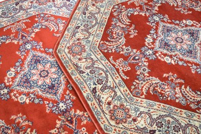 Lot 368 - Pair of machine woven octagonal rugs