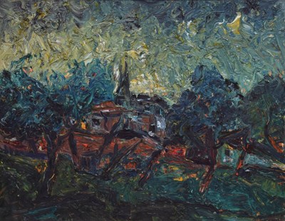 Lot Barrington Tabb (British, 1934-2022) - Oil on board - 'The Storm'