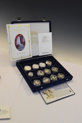 Lot 188 - Golden Wedding Anniversary silver proof part coin set