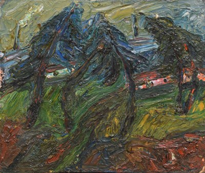 Lot Barrington Tabb (British, 1934-2022) - Oil on board - 'Brislington Landscape'