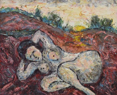 Lot Barrington Tabb (British, 1934-2022) - Oil on board - Female nude