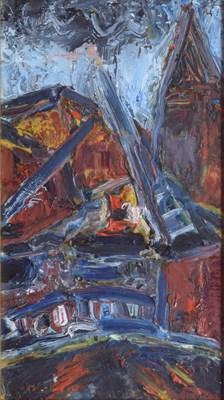 Lot Barrington Tabb (British, 1934-2022) - Oil on board - Dock Scene