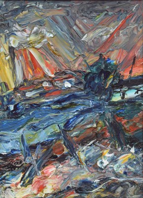 Lot Barrington Tabb (British, 1934-2022) - Oil on board - Storm, 1996