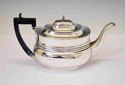 Lot 203 - George V silver teapot