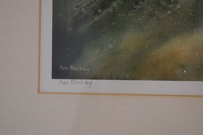 Lot 496 - Ann Blockley (British, Modern) - Two watercolours - Sheep, lambs and a signed print