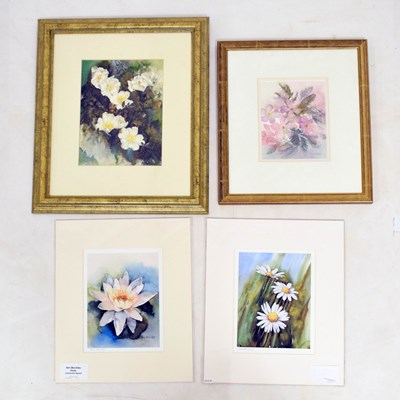 Lot 497 - Ann Blockley (British, Modern) - Watercolours and prints - Floral studies