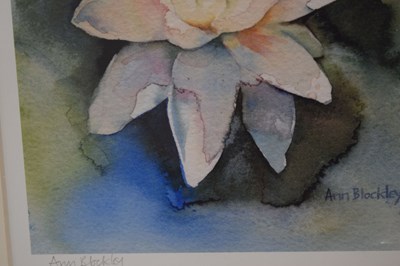 Lot 497 - Ann Blockley (British, Modern) - Watercolours and prints - Floral studies