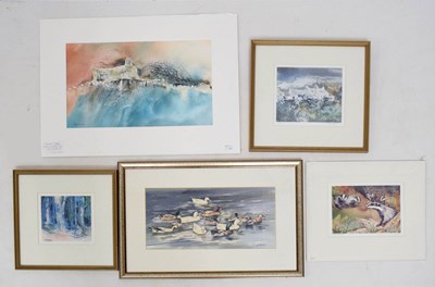Lot 498 - Ann Blockley (British, Modern) and G. John Blockley (1921-2002) - Watercolours and prints