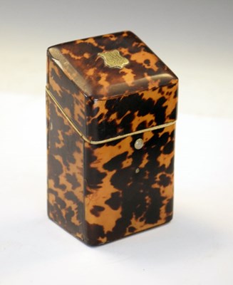 Lot 239 - Mid Victorian tortoiseshell Etui case