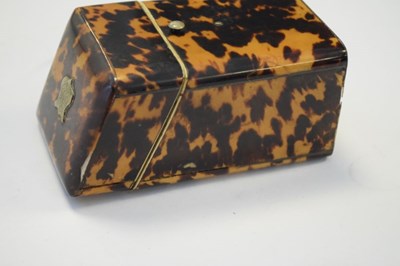 Lot 239 - Mid Victorian tortoiseshell Etui case
