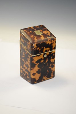 Lot 239 - Mid Victorian tortoiseshell Etui case