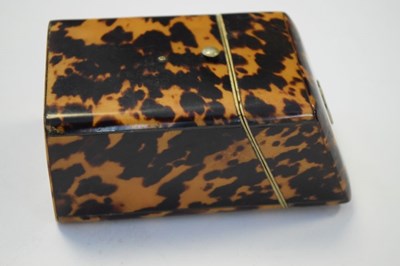 Lot 239 - Mid Victorian tortoiseshell Etui case