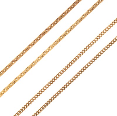 Lot 96 - Two 9ct gold necklaces