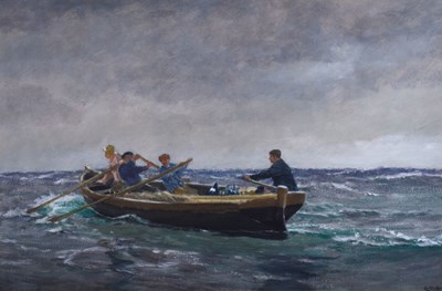 Lot 399 - Charles Napier Hemy 'Collecting the Catch'