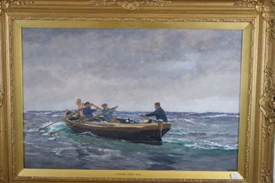 Lot 399 - Charles Napier Hemy 'Collecting the Catch'