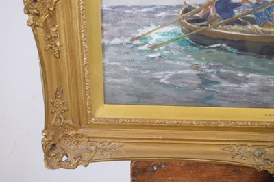 Lot 399 - Charles Napier Hemy 'Collecting the Catch'