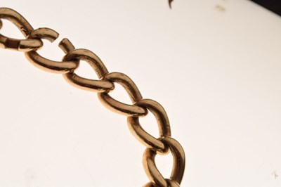 Lot 35 - 9ct gold heavy curb-link bracelet