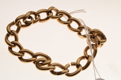 Lot 35 - 9ct gold heavy curb-link bracelet