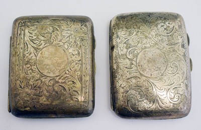 Lot 175 - Two George VI silver cigarette cases