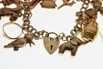Lot 31 - 9ct gold charm bracelet