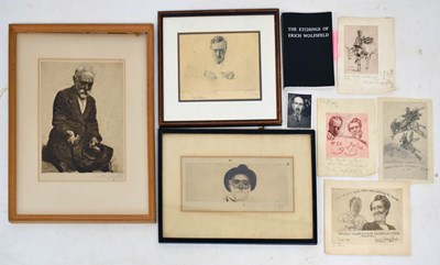 Lot 319 - Erich Wolfsfeld, ARE, (German, 1885-1956) - Three signed engravings and book