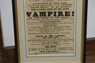 Lot Group of five 18th to mid 19th century Theatre bills plus Regency print (6)