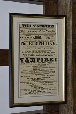 Lot Group of five 18th to mid 19th century Theatre bills plus Regency print (6)