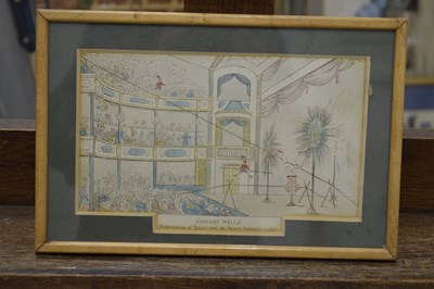 Lot Group of five 18th to mid 19th century Theatre bills plus Regency print (6)
