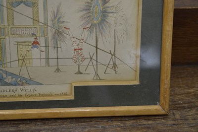 Lot Group of five 18th to mid 19th century Theatre bills plus Regency print (6)