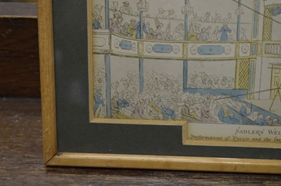 Lot Group of five 18th to mid 19th century Theatre bills plus Regency print (6)