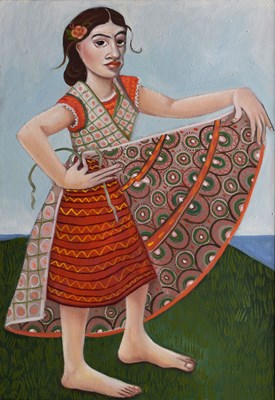 Lot 594 - Elza Scoble (Contemporary) - Oil on canvas - 'The Apron'