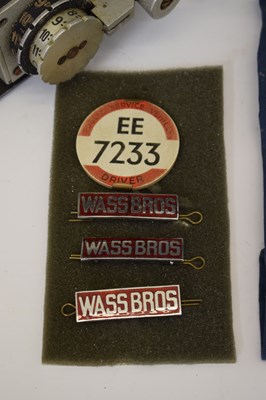 Lot 262 - Setright bus ticket machine and associated items