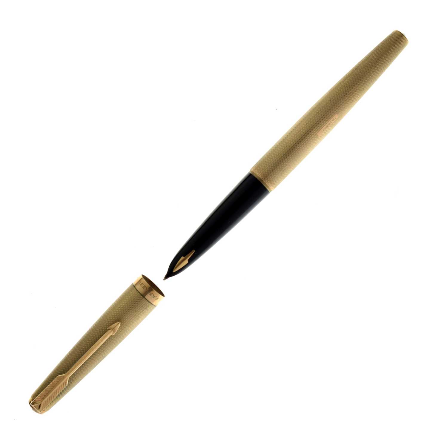 Lot 164 - Parker '61' 9ct gold cased fountain pen