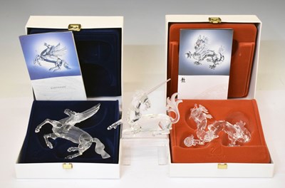 Lot 376 - Swarovski Crystal - Three figures from the 'Fabulous Creatures' series