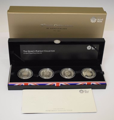Lot 225 - Elizabeth II Royal Mint 'The Queen's 60th Anniversary' Portrait Collection