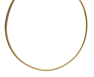 Lot 99 - 9ct gold snake link collar necklace