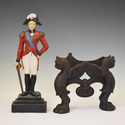 Lot 263 - Late 19th / early 20th century cast-iron doorstop modelled as Lord Admiral Nelson