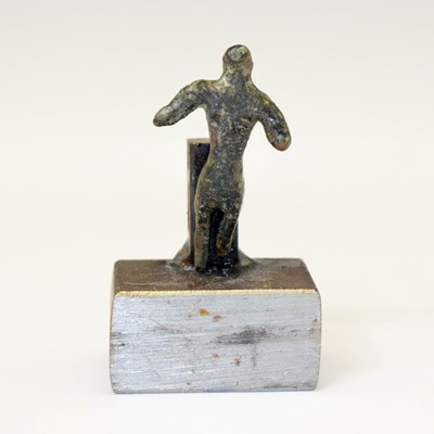 Lot 298 - Antiquities - Celtiberian type alloy standing votive figure