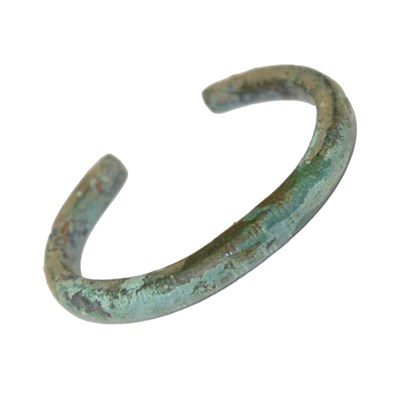 Lot 294 - Antiquities - Copper alloy torc bangle in the Viking manner