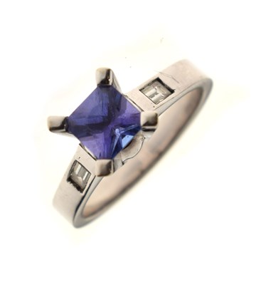 Lot 13 - Tanzanite and diamond dress ring